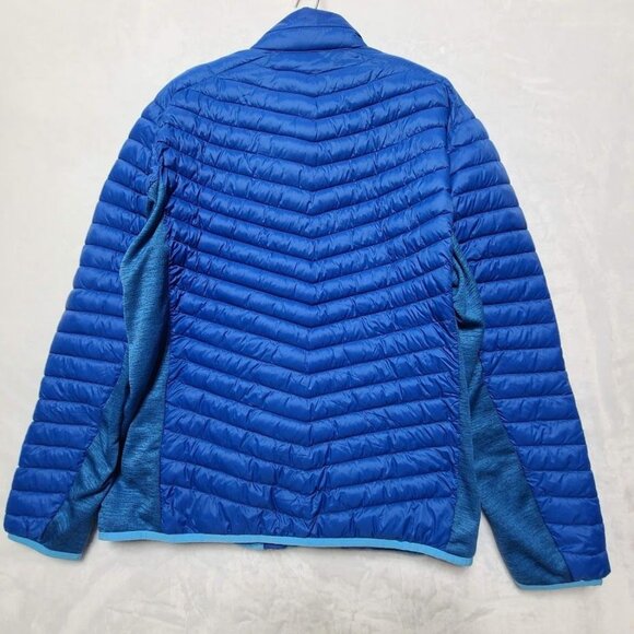 Lands End Primaloft Hybrid Blue Packable Puffer Yellow Zipper Mens Size L 42-44 - Picture 7 of 14